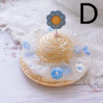 Pet Cute Knitted Straw Hat Flower Hat Cat Dog Photo Props - Image 4