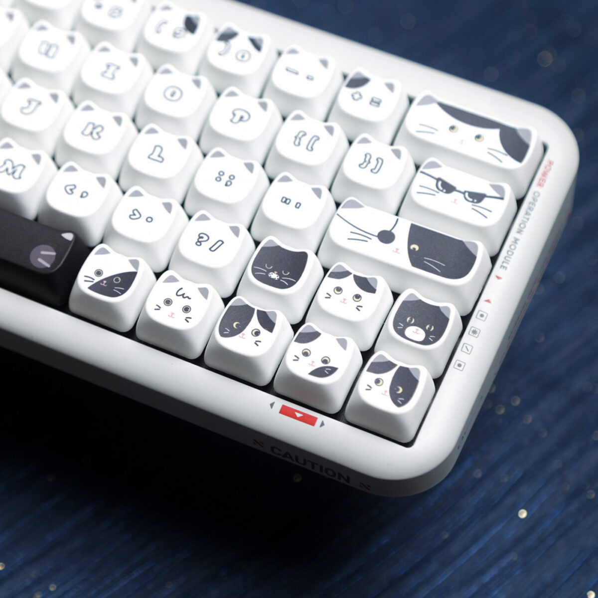 Black And White Kitten Full Set Sublimation Key Cap - Image 3