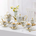 Home Bone China Coffee Cup Set - Image 6