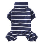 Fashion High Collar Striped Pet Dog Pajamas - Image 9