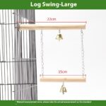Parrot Solid Wood Stand Rod Swing Grinding Claw Toy - Image 10