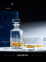Handmade Whiskey Shot Glass Imported Liquor Glass Set Gift Box - Image 2