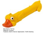 Teeth Grinding Latex Dog Toy Dental Health Durable Dog Toy Cute Yellow Duck Design Squeak Dog Toy For Teeth Boredom Relief - Image 6