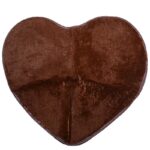Heart-shaped Silk Wool Bedroom Love Floor Mat Bedside Lint-free Cute Heart Shape Carpet - Image 4