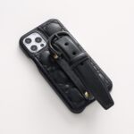 Apple Mobile Phone Case Women's Leather Net Red Wristband Limited Edition Black High-end Luxury New - Image 3