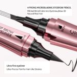 Double-headed 3D Micro-carved Liquid Four-fork Eyebrow Pencil Eyeliner 2-in-one Dual-purpose Eye - Image 3