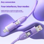 Four-in-one Silicone Fast Charge Data Cable - Image 2
