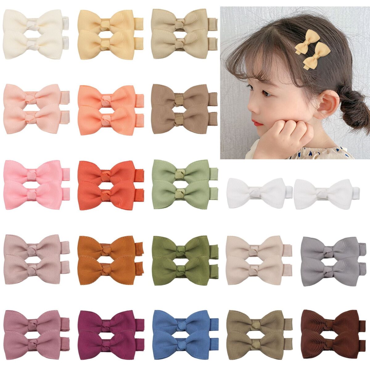 40 80 Pieces Fully Lined No Slip Hair Clips In 20 40 Pastel Colors, Barrettes And Bows For Infants, Toddlers, And Baby Girls - Image 1