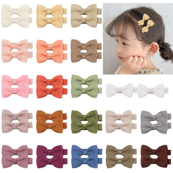 40 80 Pieces Fully Lined No Slip Hair Clips In 20 40 Pastel Colors, Barrettes And Bows For Infants, Toddlers, And Baby Girls