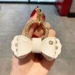 Alloy Diamond Bow Keychain Handbag Pendant - Image 7