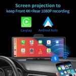 Smart Screen Front And Back Dual Recording 1080P Streaming Media Mobile Phone Projection Carplay Recorder - Image 3