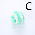 Cat Toy Colorful Plush Ball, Sounding Multi-color Rainbow Ball - Image 4