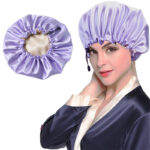 Shower Cap Soft Silk Dual-use Bath Cap Chemotherapy Cap - Image 2