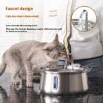 Pet 4L Water Drop Large Capacity With Window Stainless Steel Water Dispenser - Image 2