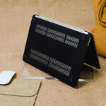 Simple Cocoa Brown Suede Computer Case - Image 4