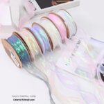 Fishtail Yarn Floral Flower Gift Bouquet Diy Material Package Colorful Wave Ribbon