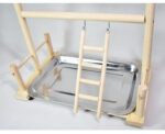 Solid Wood Toy Swing Climbing Ladder Shelf Peony Xuan Double-layer Stainless Steel Food Box - Image 2