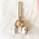 Alloy Diamond Bow Keychain Handbag Pendant - Image 3
