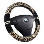Winter Plush Car Steering Wheel Covers Leopard Grain - Image 3