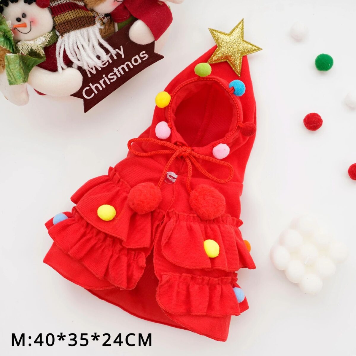 Autumn And Winter Christmas Pet Clothes Two Color Cloak Pet Cloak Shawl Dog Transfiguration - Image 8