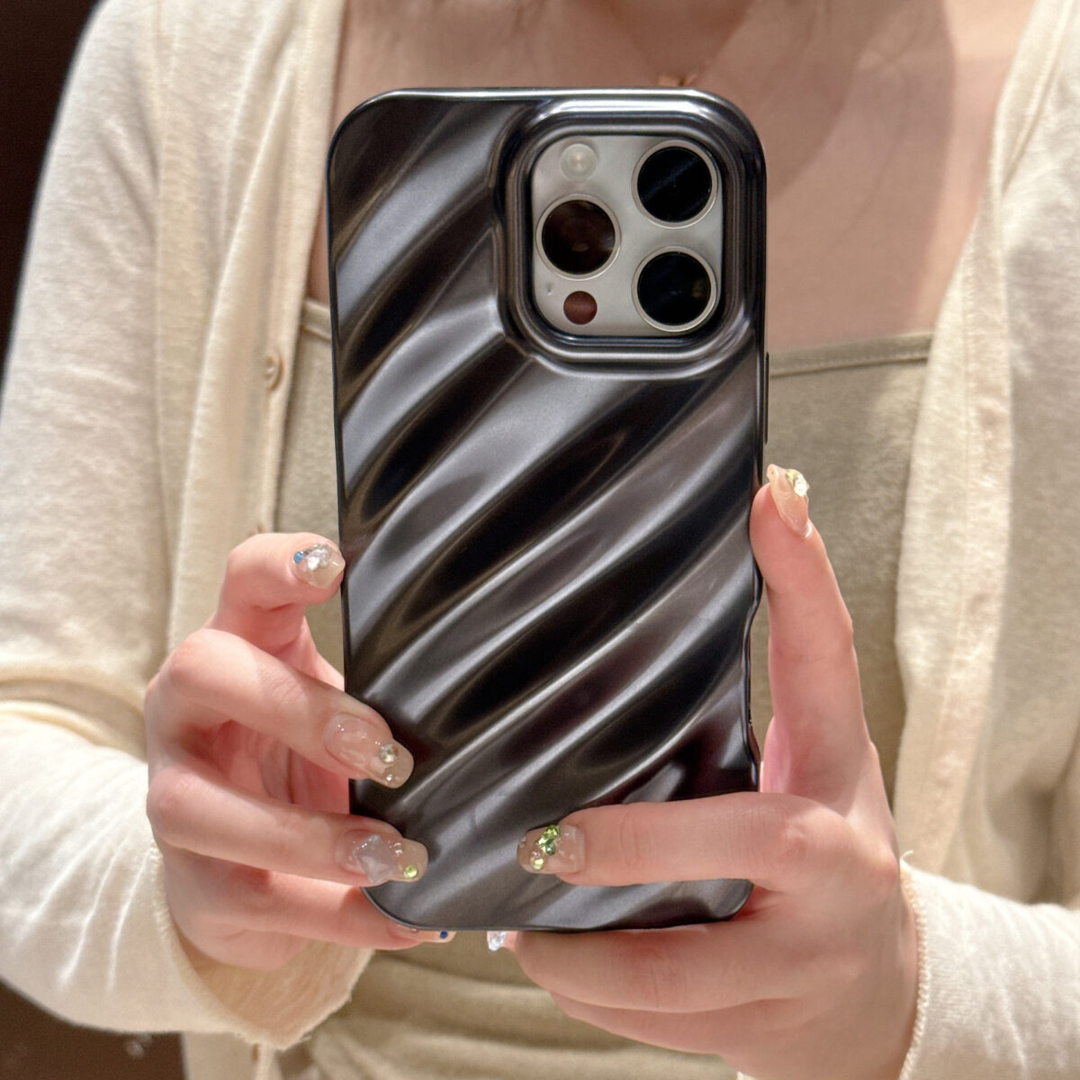 Matte Plating Shell Water Ripple Applicable Mobile Phone Soft Case - Image 6