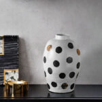 Large Wave Dot Art Big Belly Ceramic Vase Decoration Home - Image 2