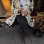 Women's Animal Pattern Imitation Fur Coat - Image 2