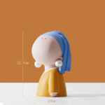 Artistic Girl With Pearl Earrings In The Living Room Entrance Entrance Key Storage Tray Decoration - Image 6