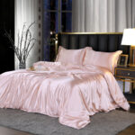 Artificial Silk Double-sided Silk Satin Quilt Cover Bed Sheet Four-piece Set - Image 6