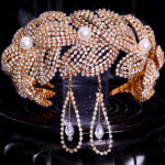 New Rhinestone Leaf Handmade Hair Band - Image 5