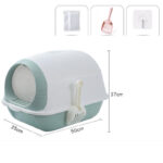 Elevated Semi-closed Litter Suction Deodorant Cat Toilet With Flip Cover - Image 3