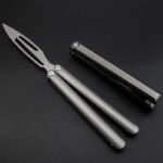 S Titanium Alloy Butterfly Knife Unopened Folding Fancy Hand Knife - Image 5