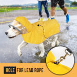 Dog Raincoat Waterproof Soft Breathable Dog Rain Jacket For Small Dog Hooded Dog Rain Coat With Transparent Cap Protect Belly - Image 9