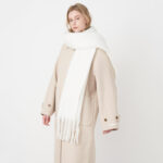 All-match Soft Glutinous Solid Color Cashmere-like Tassel Scarf For Women - Image 2