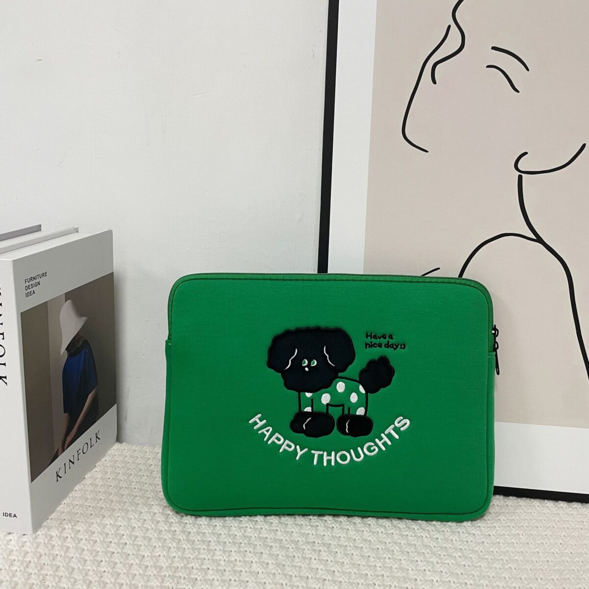 Cute Embroidered Laptop Sleeve Computer Liner Bag - Image 5
