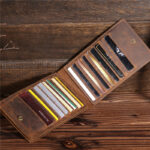 Men's Long Mobile Phone Bag Money Bag Head Layer Cowhide Crazy Ma Card Bag Wallet Card Clip Big Card Clip Thin - Image 4