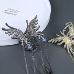 Rhinestone Butterfly Wind Chime Tassel Hairpin - Image 4
