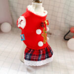 Fashionable New Year Christmas Red Plaid Dog Clothes - Image 4