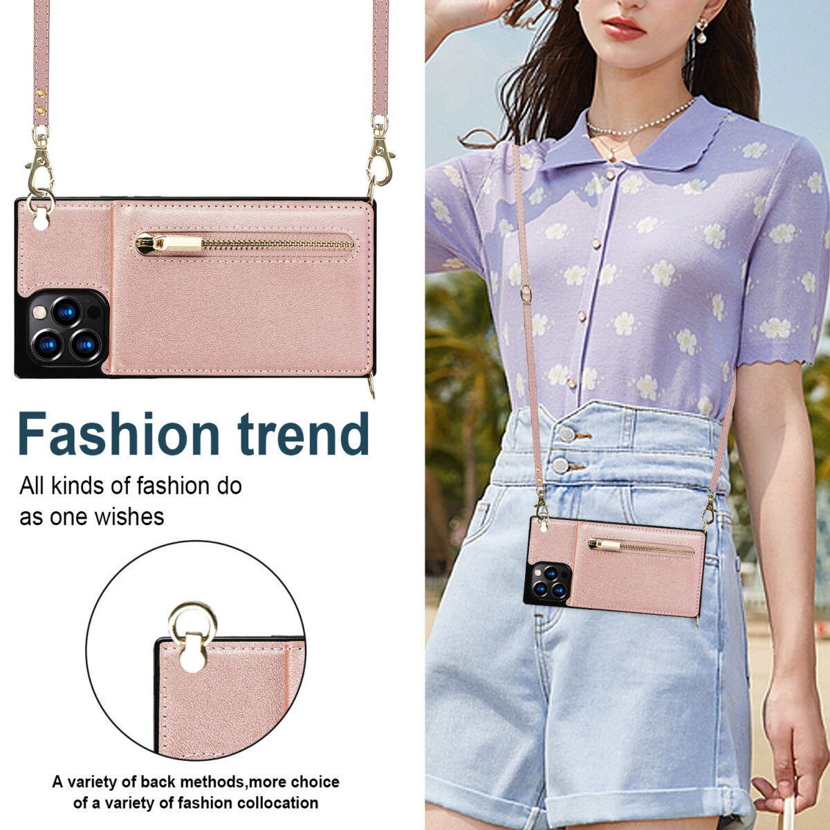 Phone Case Crossbody XR Zipper Mobile Phone Protective Cover - Image 4