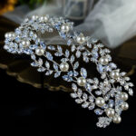 Delicate Pearl Crown Bridal Wedding - Image 3