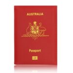 Light Blue PU Leather Card Bag Minimalist Travel Document Protective Case - Image 8