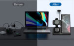Vertical Wireless Charger Wireless Dock 3in1 Mobile Phone Headphone Charging Stand - Image 2