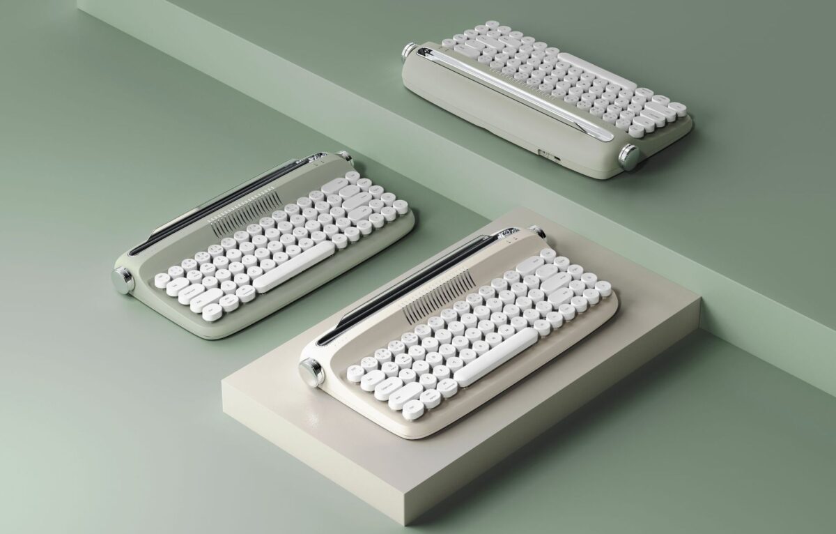 B307 Rechargeable Retro Bluetooth Wireless Keyboard - Image 3