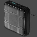 Leather Patterned Square Mini Compact Square Power Bank - Image 3