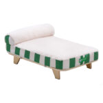 Pet Solid Wood Striped Warm Velvet Bed Small And Medium-sized Dogs Dog Cat Nest - Image 2