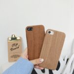 Wooden handset case with ultra-thin wood-grain soft leather cover and wood-grain handset cover - Image 2