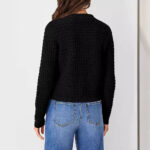 Women's Temperament Crew Neck Knitted Sweater Coat - Image 6