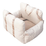 Linen Car Safety Seat Front Dog Bed - Image 5