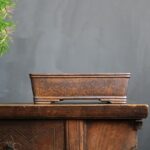 Purple Sand Firewood Burning Rectangular Five-line Basin Pine And Cypress Boxwood Bonsai