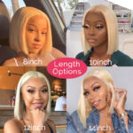 613 Blonde Bob Wig Short Straight Human Hair Wigs For Women - Image 2